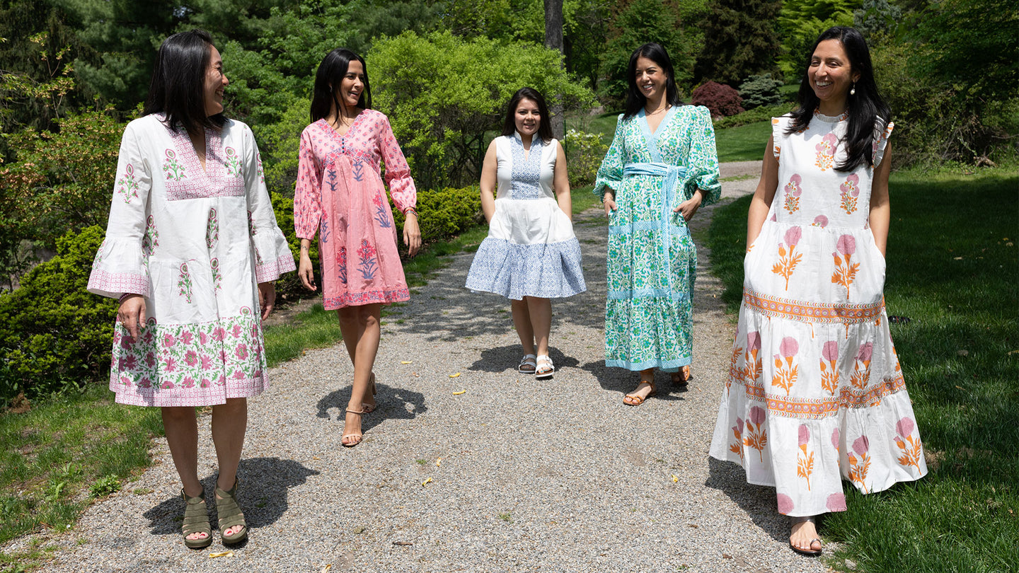 Hand Block Printed Dresses Tiana New York Hand Block Printed Dresses Tiana New York