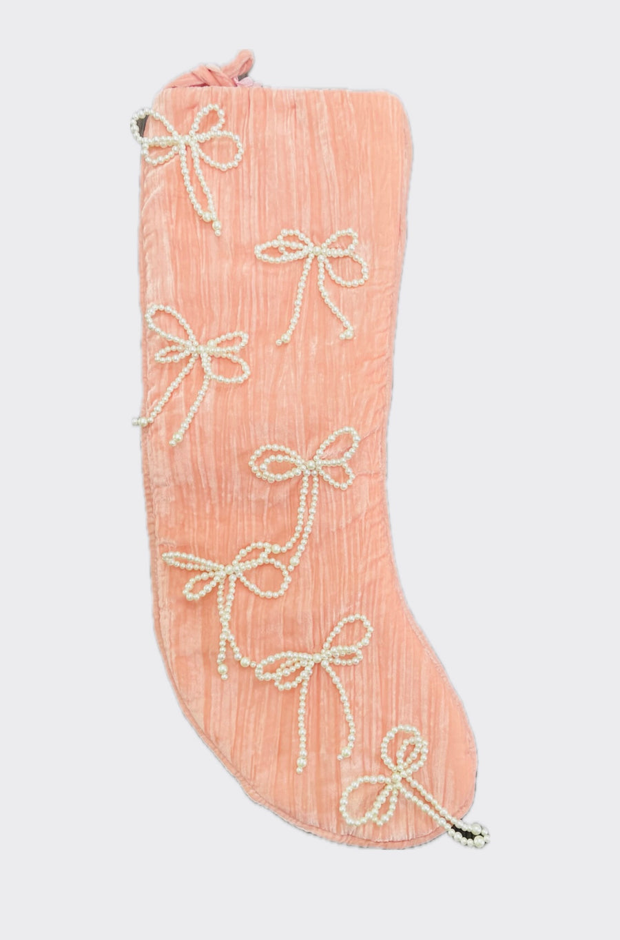Sample Velvet Bows pearls stocking