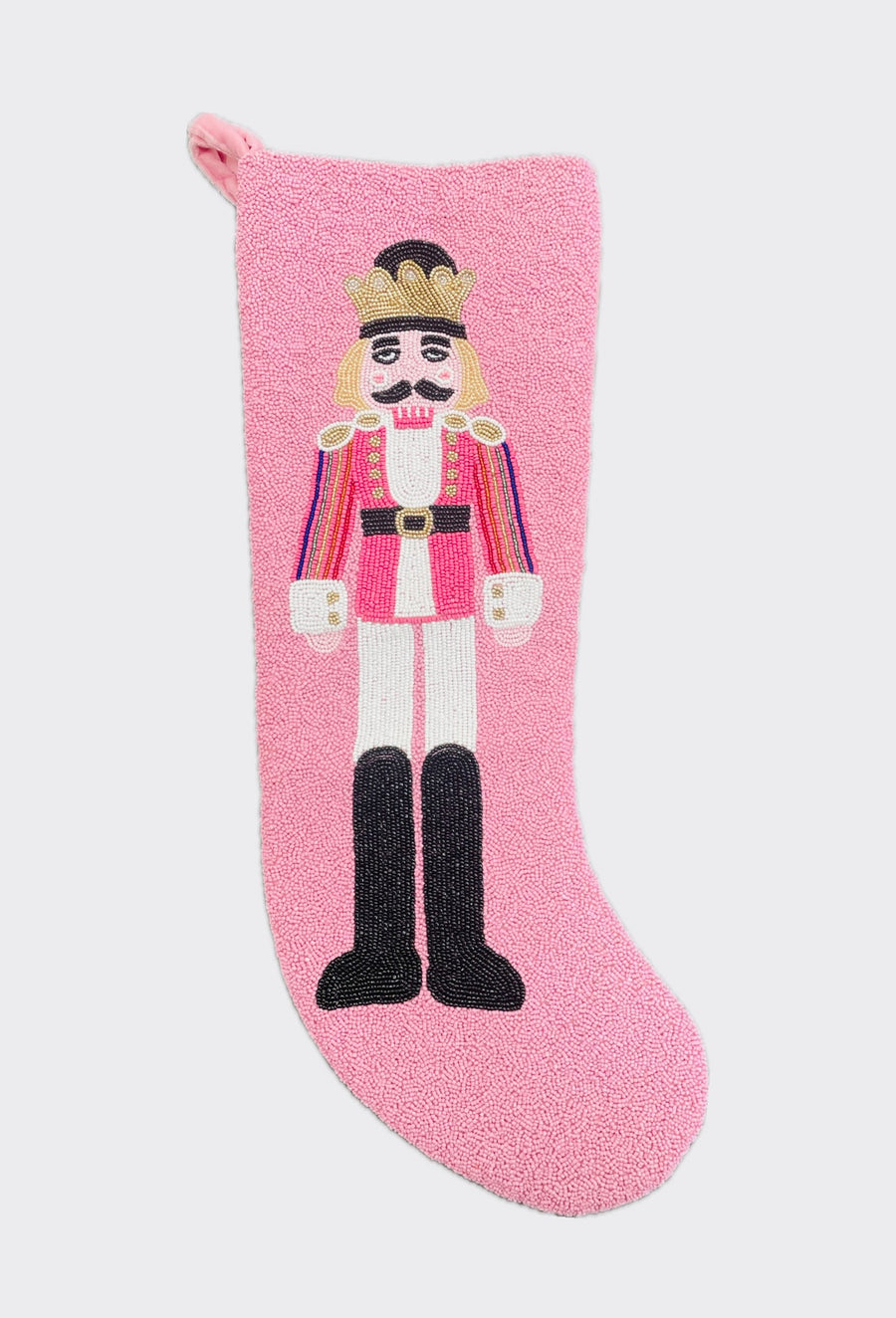 Sample Velvet pink nutcracker stocking