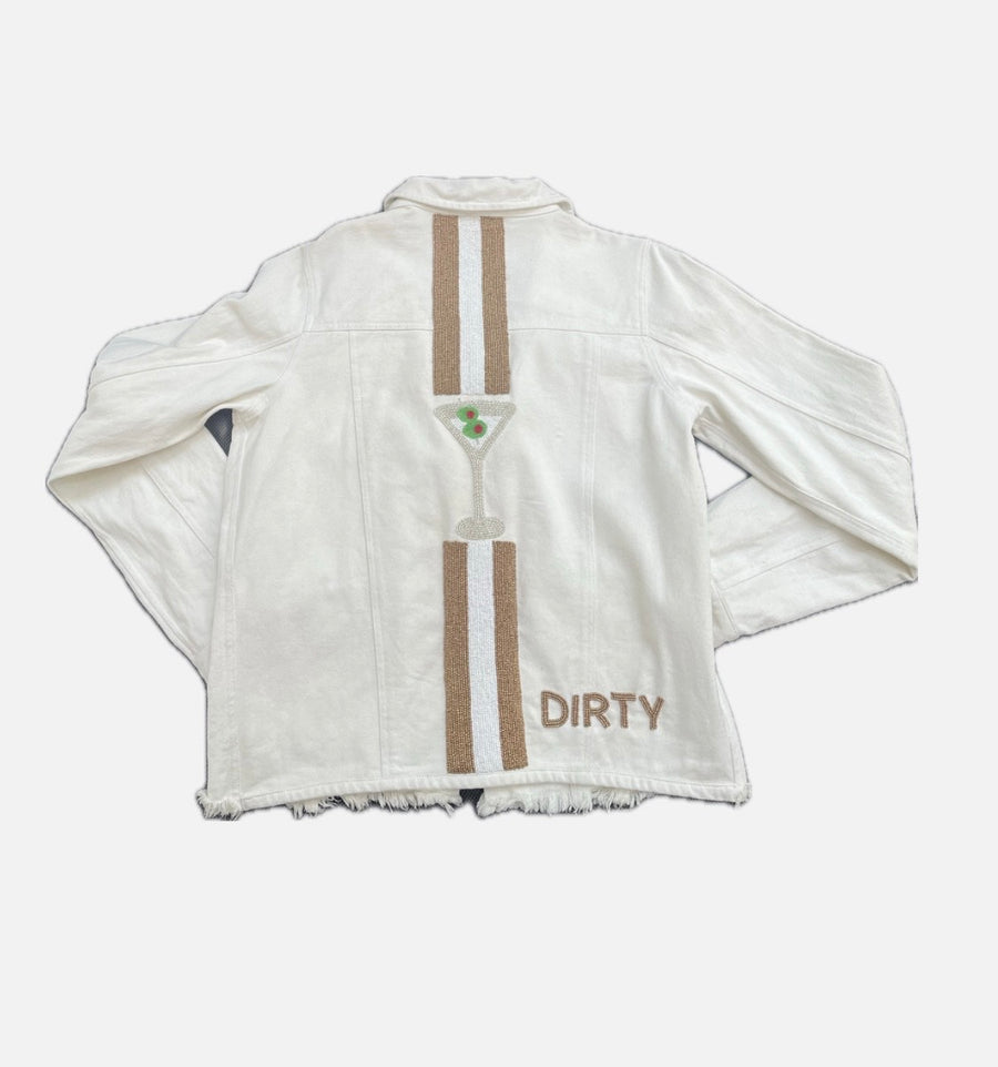 Sample Ivory Gold/White- Dirty Martini- Denim Jacket SMALL SIZE