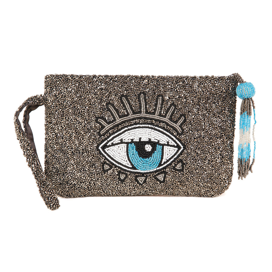 Sample: Pewter wristlet evil eye