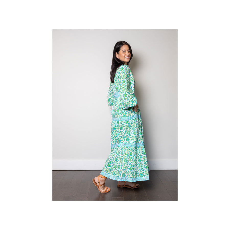Green with Envy! M - Hand Block Printed Dresses - Tiana New York Green with Envy! M - Hand Block Printed Dresses - Tiana New York