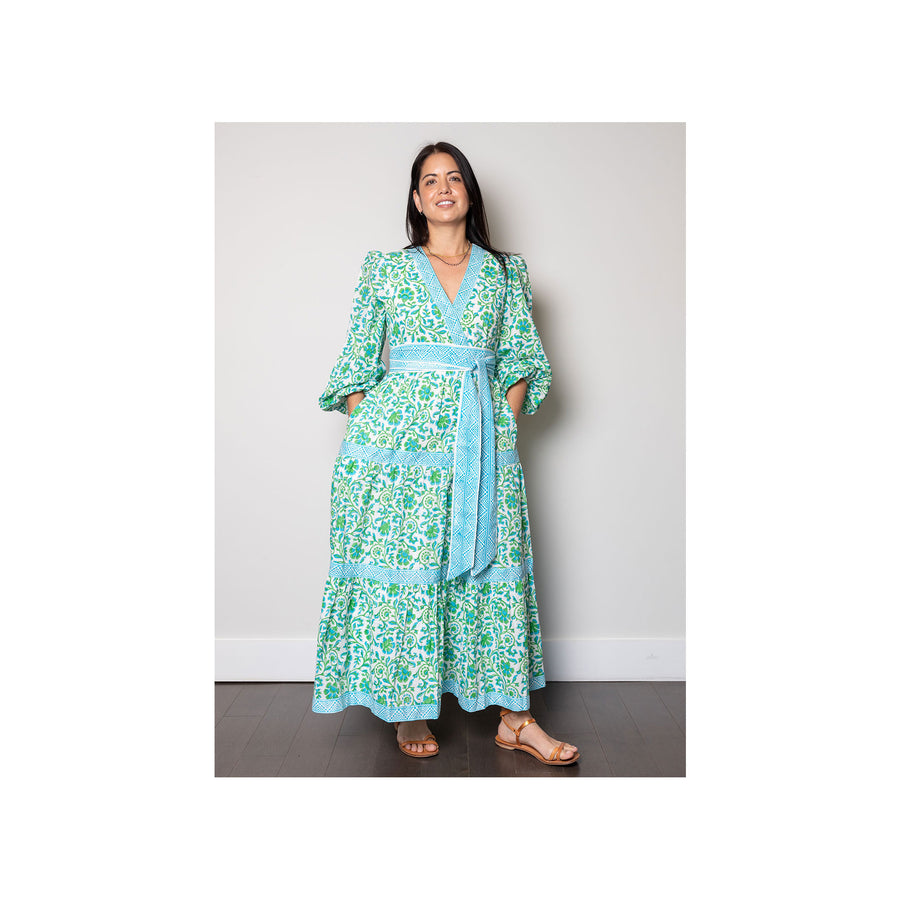 Green with Envy! M - Hand Block Printed Dresses - Tiana New York Green with Envy! M - Hand Block Printed Dresses - Tiana New York