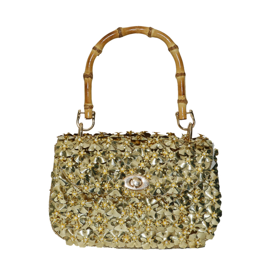 Sample: GOLD BAMBOO HANDLE BAG