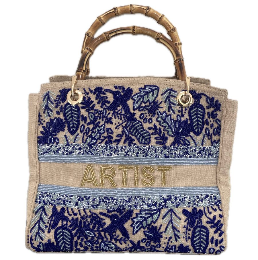 Sample ARTIST  Bamboo handle Tote