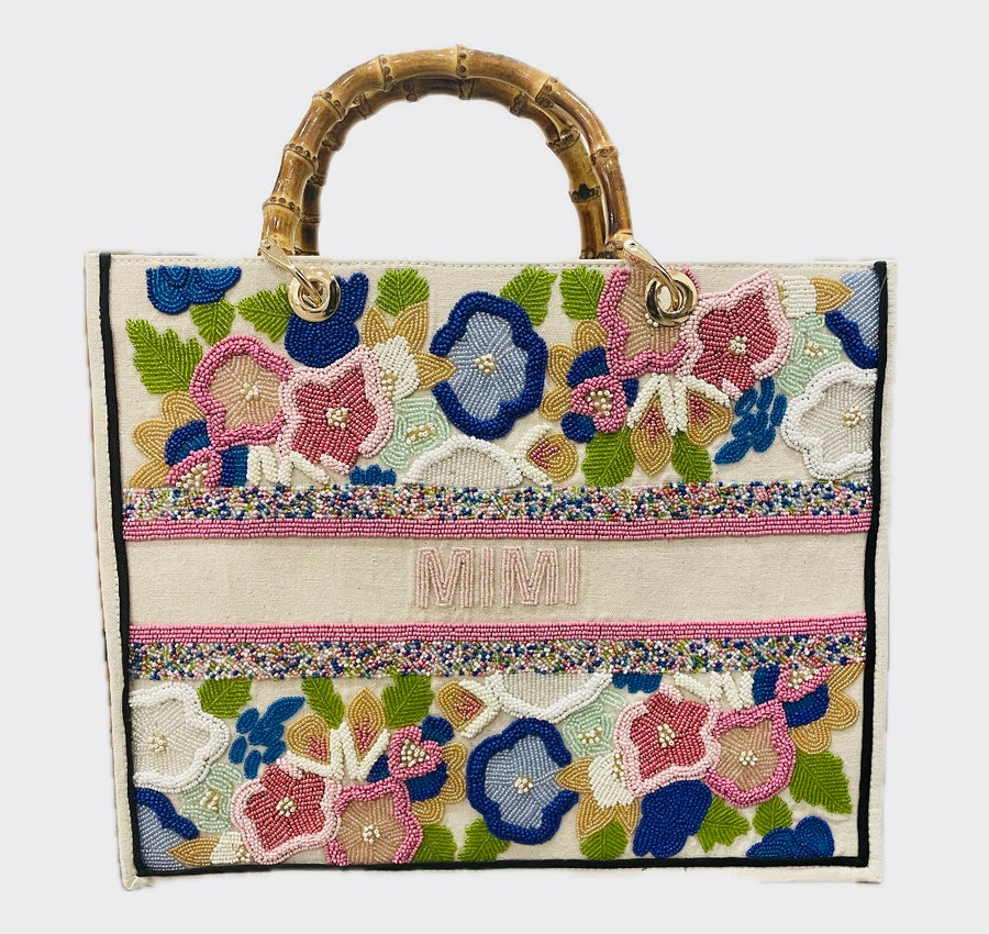 Sample MIMI Tote BAMBOO HANDLE