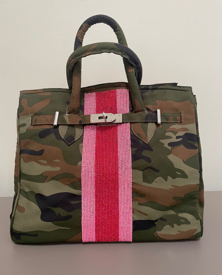 Sample Camo and stripes Small Tote