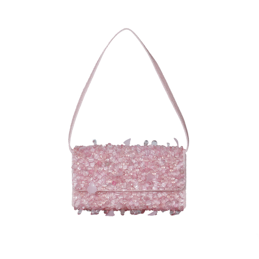 Sample lt pink 3d shells clutch