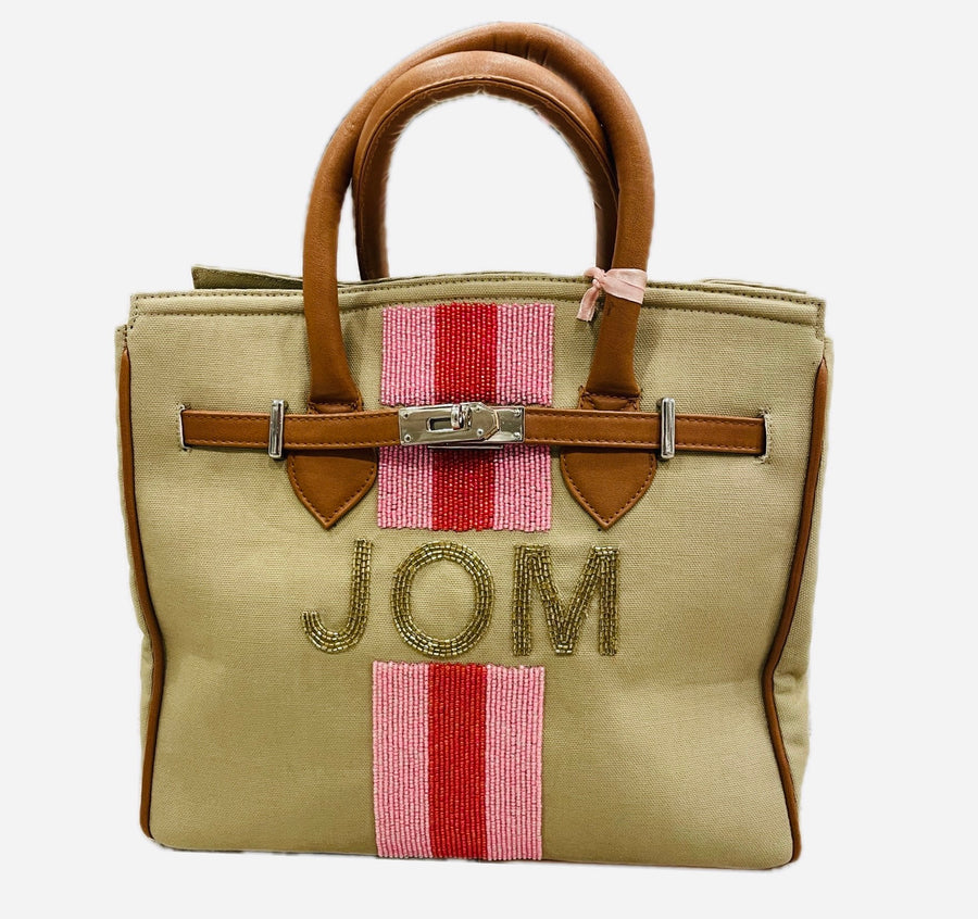 Sample JOM small tote with leather handle